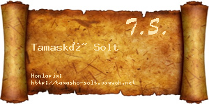 Tamaskó Solt névjegykártya